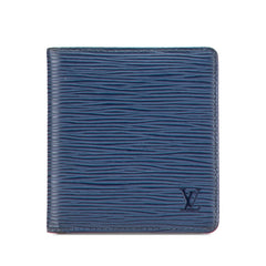 ルイ ヴィトン エピ ポルト ビエ 6カルト クレディ 二つ折り財布 M6331G ミルティーユ ブルー レザー レディース LOUIS VUITTON 【中古】