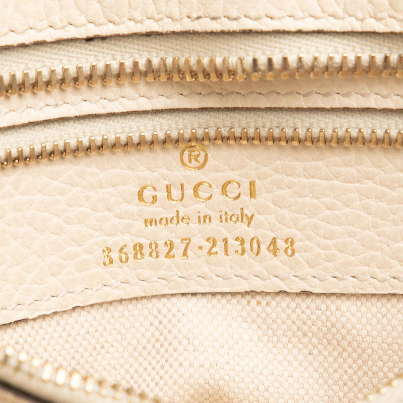 グッチ スウィング ミニ ハンドバッグ ショルダーバッグ 2WAY 368827 ホワイト レザー レディース GUCCI 【中古】