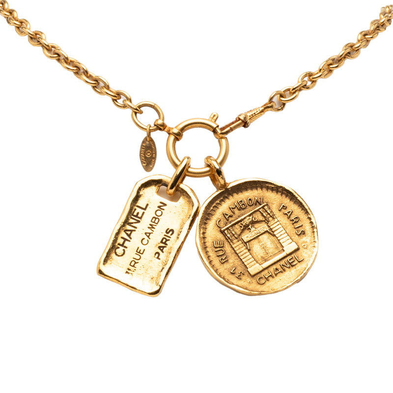 シャネル ロゴ 31 RUE CAMBON PARIS ネックレス ゴールド メッキ レディース CHANEL 【中古】