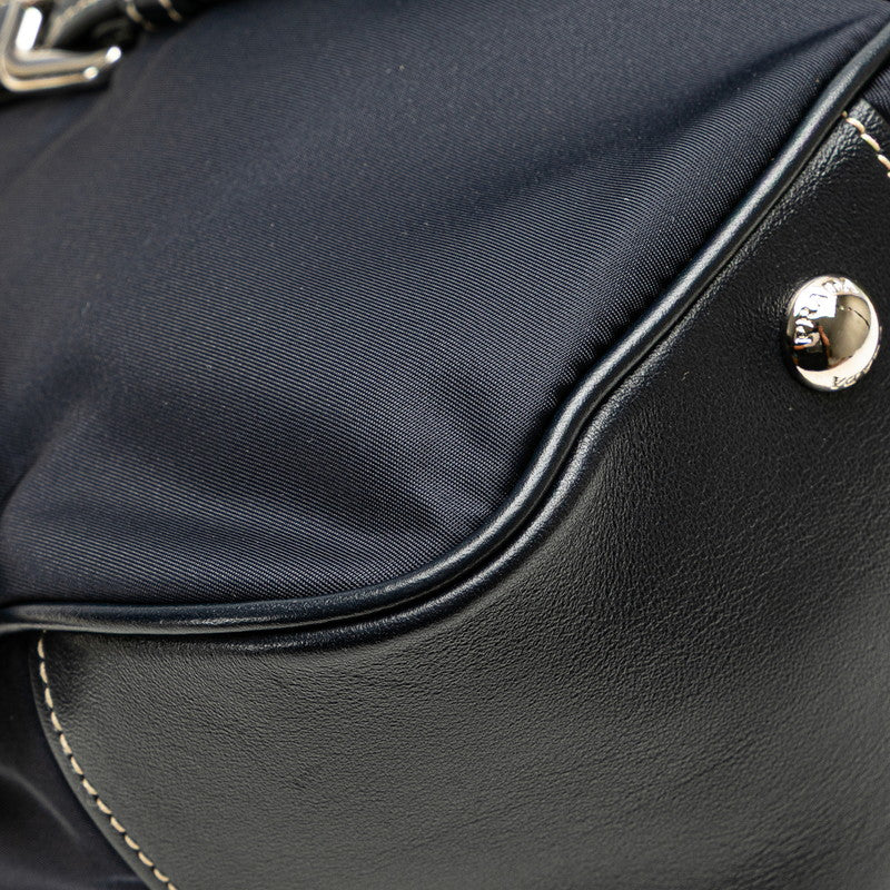 プラダ ハンドバッグ ショルダーバッグ 2WAY ネイビー ナイロン レザー レディース PRADA 【中古】