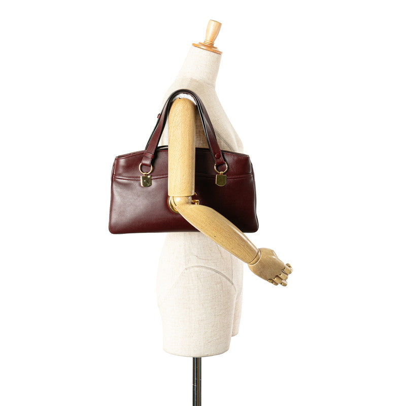 グッチ GGマーモント アリー ハンドバッグ ワンショルダーバッグ 550130 ワインレッド レザー レディース GUCCI 【中古】