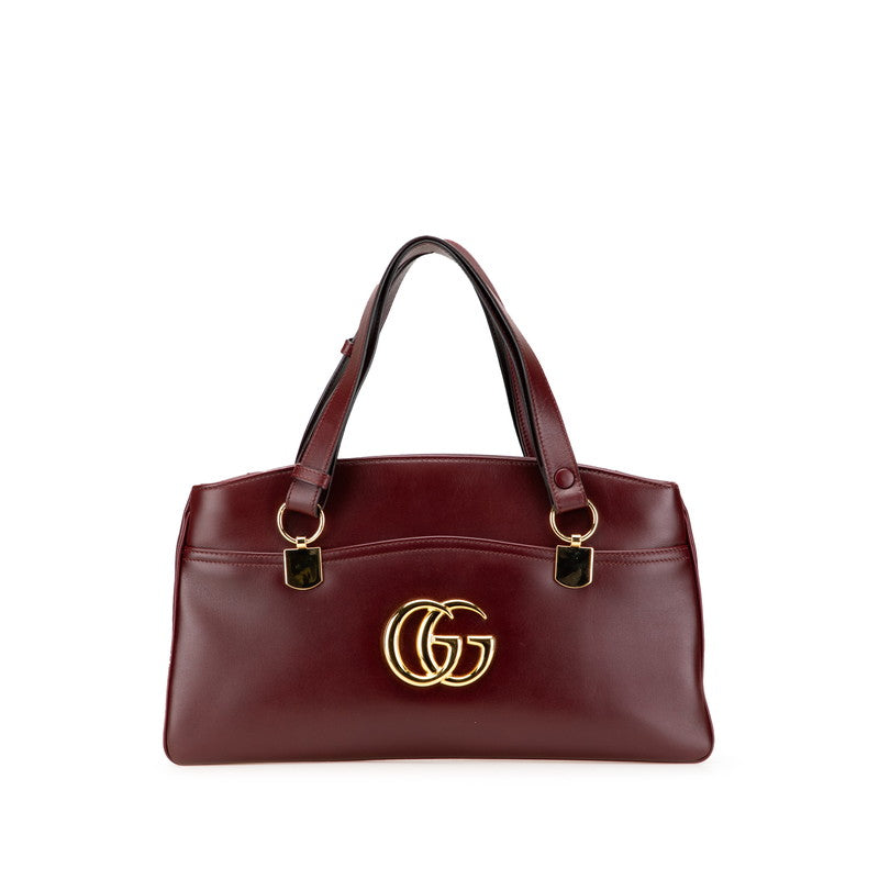 グッチ GGマーモント アリー ハンドバッグ ワンショルダーバッグ 550130 ワインレッド レザー レディース GUCCI 【中古】