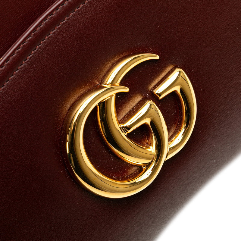 グッチ GGマーモント アリー ハンドバッグ ワンショルダーバッグ 550130 ワインレッド レザー レディース GUCCI 【中古】
