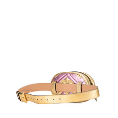 グッチ GGマーモント ウエストバッグ ボディバッグ 476434 ゴールド ピンク レザー レディース GUCCI 【中古】