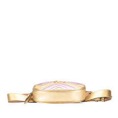 グッチ GGマーモント ウエストバッグ ボディバッグ 476434 ゴールド ピンク レザー レディース GUCCI 【中古】