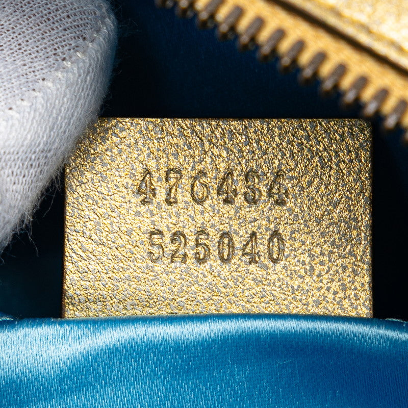 グッチ GGマーモント ウエストバッグ ボディバッグ 476434 ゴールド ピンク レザー レディース GUCCI 【中古】
