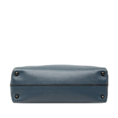 ボッテガヴェネタ ピアッツァ ハンドバッグ ショルダーバッグ 2WAY ブルー レザー レディース BOTTEGAVENETA 【中古】