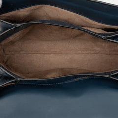 ボッテガヴェネタ ピアッツァ ハンドバッグ ショルダーバッグ 2WAY ブルー レザー レディース BOTTEGAVENETA 【中古】