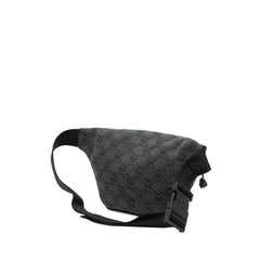 グッチ GGデニム チルドレンズ ボディバッグ ウエストバッグ 502095 グレー ブラック デニム レディース GUCCI 【中古】