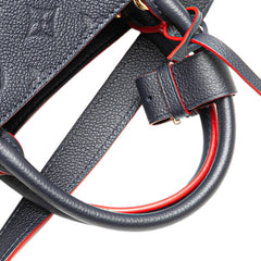 ルイ ヴィトン モノグラム アンプラント モンテーニュBB ショルダーバッグ ハンドバッグ 2WAY M42747 マリーヌルージュ ネイビー レザー レディース LOUIS VUITTON 【中古】