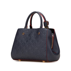 ルイ ヴィトン モノグラム アンプラント モンテーニュBB ショルダーバッグ ハンドバッグ 2WAY M42747 マリーヌルージュ ネイビー レザー レディース LOUIS VUITTON 【中古】