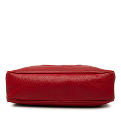 グッチ インターロッキングG ソーホー チェーン ショルダーバッグ 308983 レッド レザー レディース GUCCI 中古