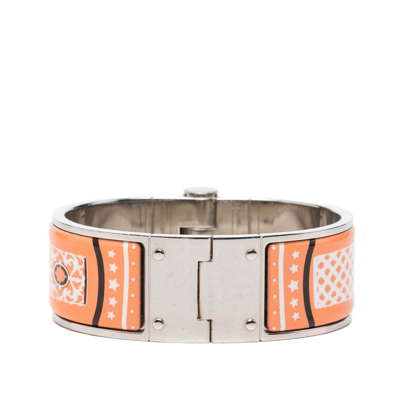 エルメス シャルニエールGM エナメルブレスレット バングル シルバー マルチカラー メタル レディース HERMES 中古
