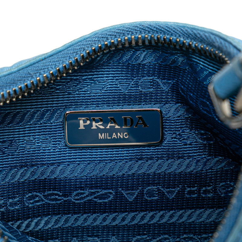 プラダ 三角ロゴプレート Re-Edition 2005 ハンドバッグ ショルダーバッグ 2WAY 1BH204 ライトブルー ナイロン レディース PRADA 【中古】