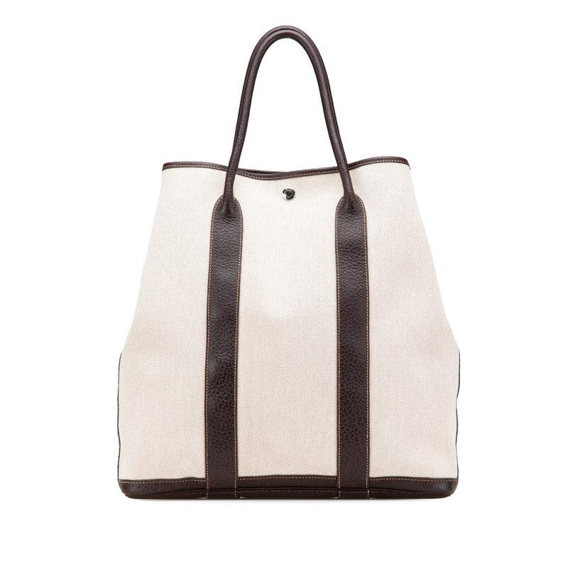 エルメス ガーデンファイルMM トートバッグ マロン トワルアッシュ ネゴンダ レディース HERMES 【中古】