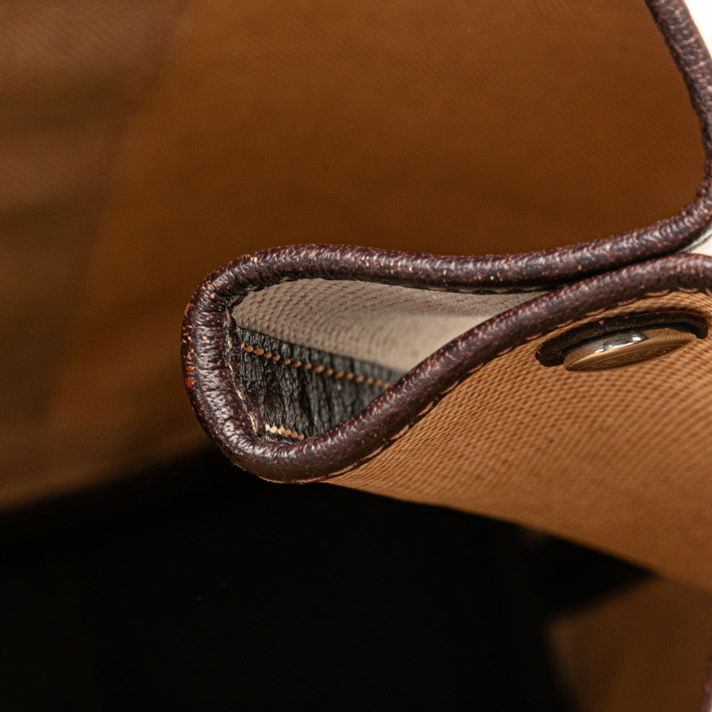 エルメス ガーデンファイルMM トートバッグ マロン トワルアッシュ ネゴンダ レディース HERMES 【中古】