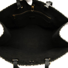 ルイ ヴィトン モノグラム ジャガード オンザゴー GM Since 1854 ハンドバッグ トートバッグ M57207 ブラック ホワイト キャンバス レザー レディース LOUIS VUITTON 【中古】