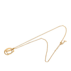 ディオール CDロゴ チェーン ペンダント ネックレス ゴールド メッキ レディース Dior 【中古】