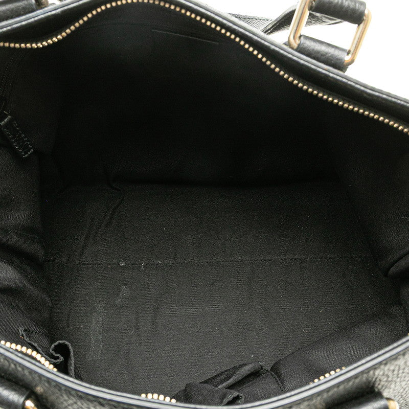 グッチ バンブー タッセル ハンドバッグ 斜め掛け ショルダーバッグ 2WAY 365346 ブラック レザー レディース GUCCI 【中古】