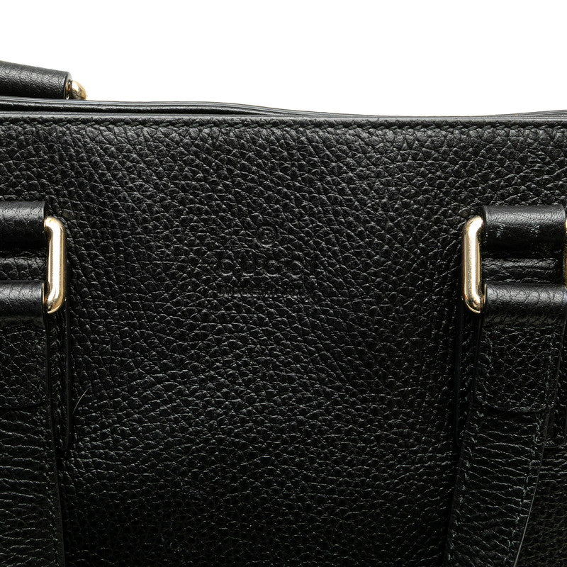 グッチ バンブー タッセル ハンドバッグ 斜め掛け ショルダーバッグ 2WAY 365346 ブラック レザー レディース GUCCI 【中古】