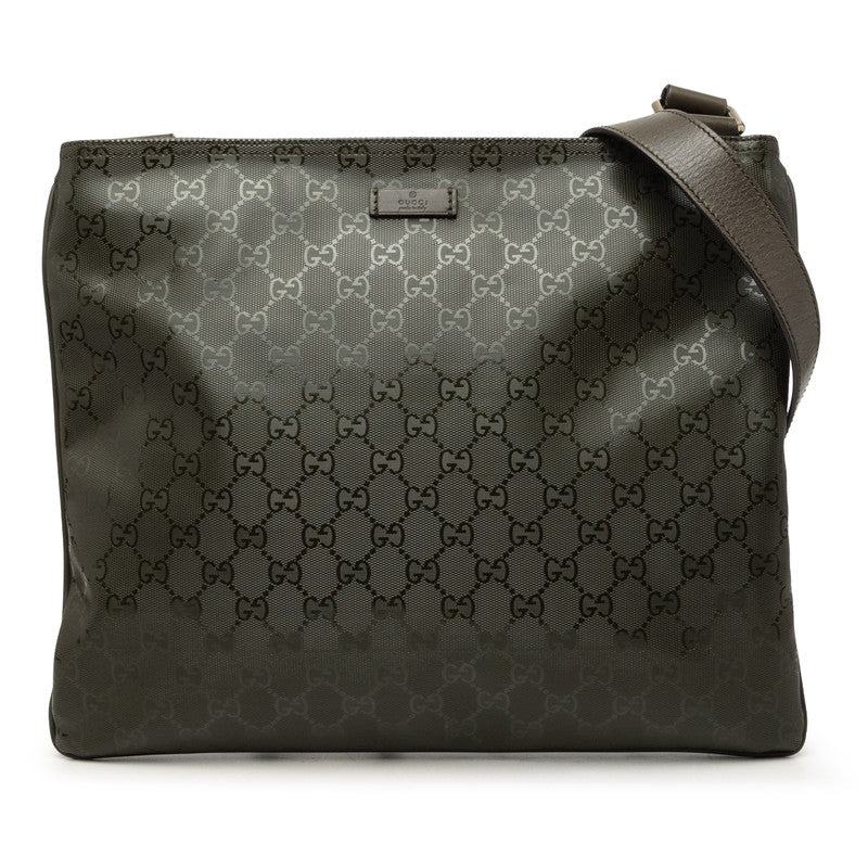 グッチ GGインプリメ 斜め掛け ショルダーバッグ 201446 モスグリーン PVC レザー メンズ GUCCI 【中古】