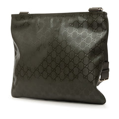グッチ GGインプリメ 斜め掛け ショルダーバッグ 201446 モスグリーン PVC レザー メンズ GUCCI 【中古】