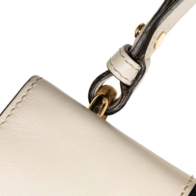 グッチ シルヴィ ワンショルダーバッグ 421882 ホワイト レザー レディース GUCCI 【中古】