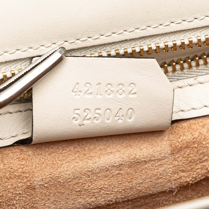 グッチ シルヴィ ワンショルダーバッグ 421882 ホワイト レザー レディース GUCCI 【中古】