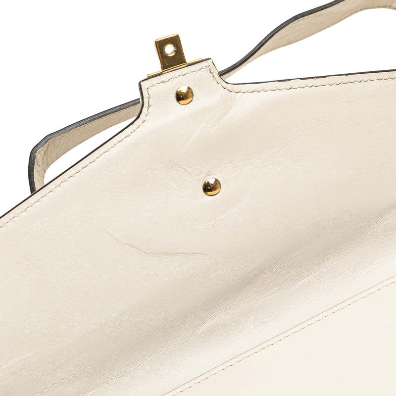 グッチ シルヴィ ワンショルダーバッグ 421882 ホワイト レザー レディース GUCCI 【中古】