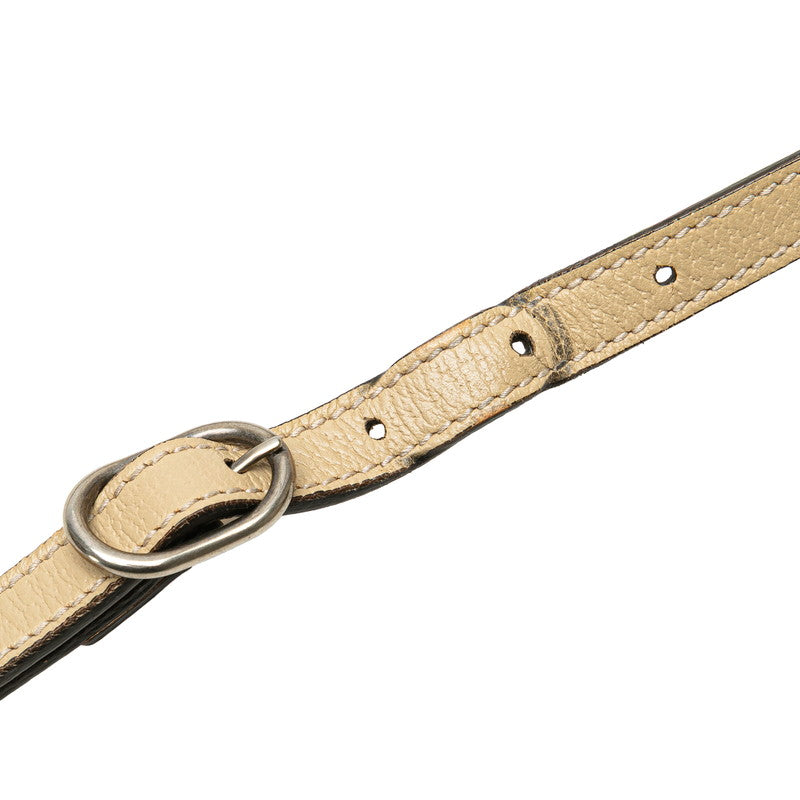 グッチ GGナイロン オフザグリッド ハンドバッグ ショルダーバッグ 2WAY 625850 グレー ベージュ ナイロン レザー レディース GUCCI 【中古】