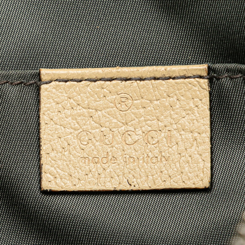 グッチ GGナイロン オフザグリッド ハンドバッグ ショルダーバッグ 2WAY 625850 グレー ベージュ ナイロン レザー レディース GUCCI 【中古】