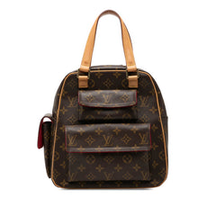 ルイ ヴィトン モノグラム エクサントリ シテ ハンドバッグ M51161 ブラウン PVC レザー レディース LOUIS VUITTON 【中古】