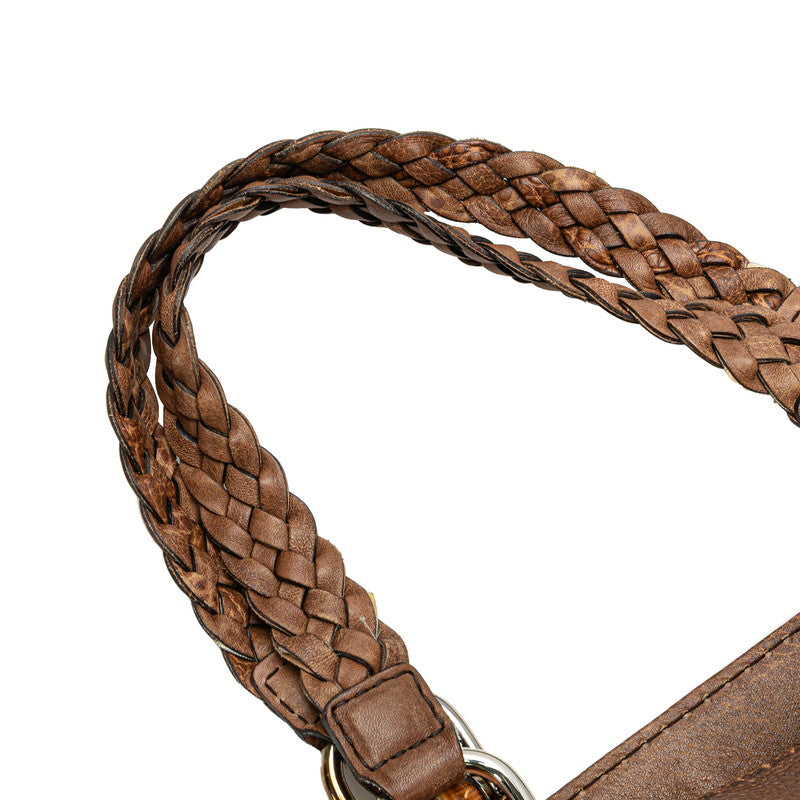グッチ グッチシマ バンブー ハンドバッグ トートバッグ 232947 ブラウン レザー レディース GUCCI 【中古】