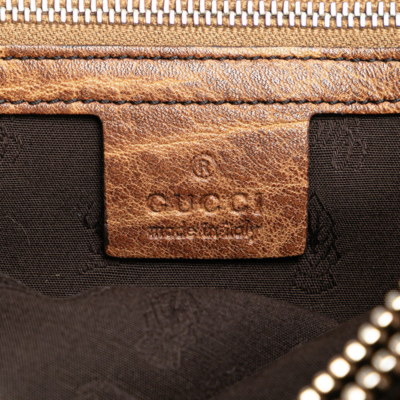 グッチ グッチシマ バンブー ハンドバッグ トートバッグ 232947 ブラウン レザー レディース GUCCI 【中古】