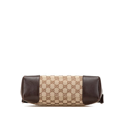 グッチ GGキャンバス 斜め掛け ショルダーバッグ 114273 ブラウン キャンバス レザー レディース GUCCI 【中古】