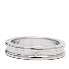 ブルガリ ビーゼロワン リング 指輪 #59 シルバー K18WG ホワイトゴールド メンズ BVLGARI 【中古】