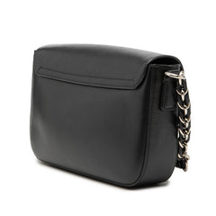 サルヴァトーレフェラガモ ガンチーニ フラップ チェーン ショルダーバッグ ブラック レザー レディース Salvatore Ferragamo 【中古】