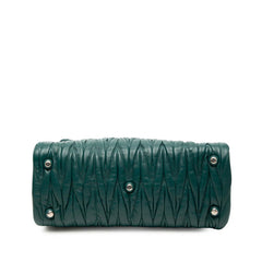 ミュウミュウ マテラッセ ハンドバッグ ショルダーバッグ 2WAY グリーン系 レザー レディース MIUMIU 【中古】
