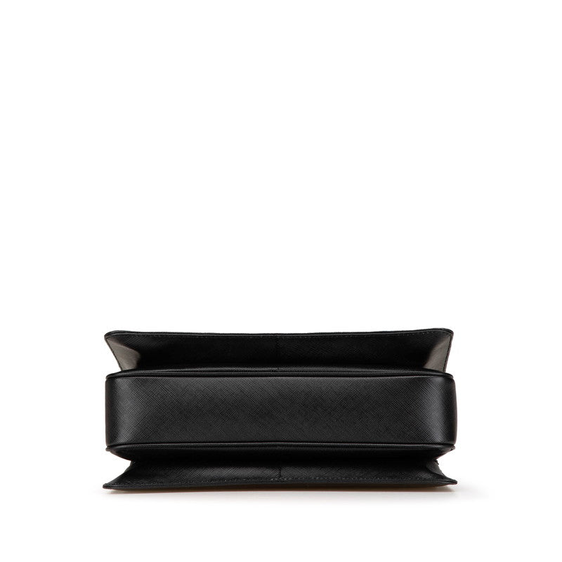 サルヴァトーレフェラガモ ガンチーニ ハンドバッグ ショルダーバッグ 2WAY ブラック シルバー レザー レディース Salvatore Ferragamo 【中古】