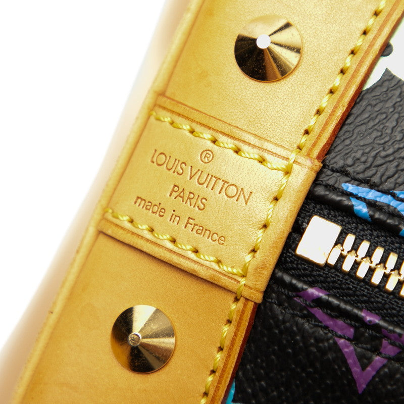 ルイ ヴィトン モノグラム マルチカラー アルマ ハンドバッグ M92646 ノワール ブラック PVC レザー レディース LOUIS VUITTON 【中古】