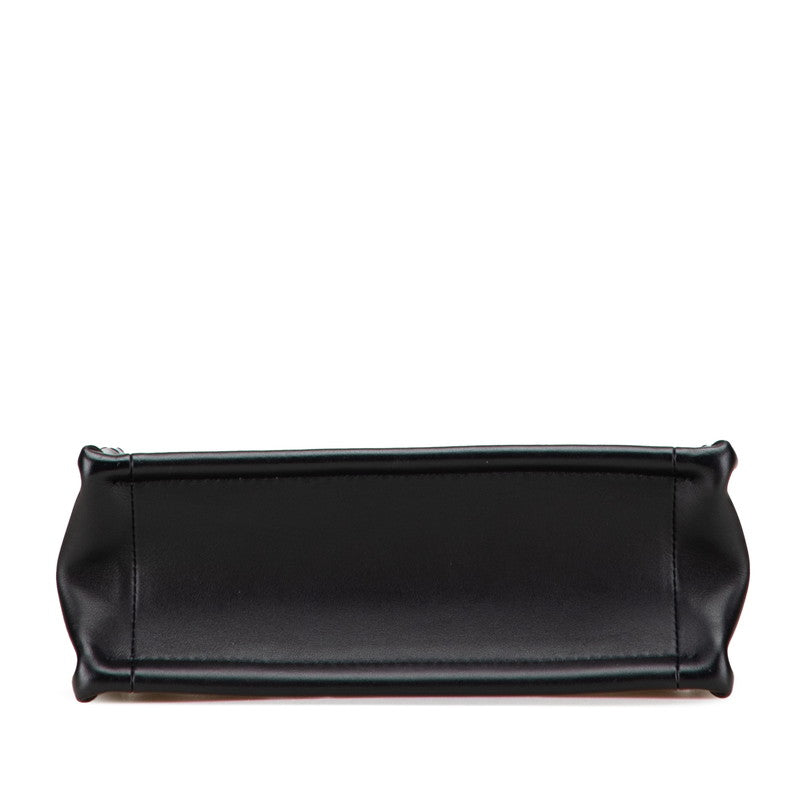 ディオール マクロカナージュ ブックトート ミニ ハンドバッグ ショルダーバッグ 2WAY ブラック レザー レディース Dior 【中古】