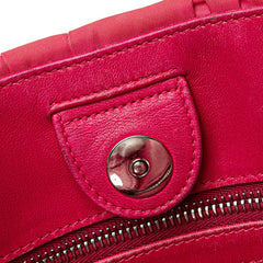 プラダ 三角ロゴプレート ハンドバッグ ショルダーバッグ 2WAY ピンク ナイロン レザー レディース PRADA 【中古】