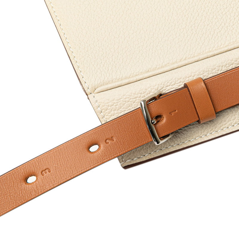 エルメス パースペクティブ キャヴァリエール ショルダーバッグ ホワイト系 トゴ ヴァッシュハンター レディース HERMES 【中古】