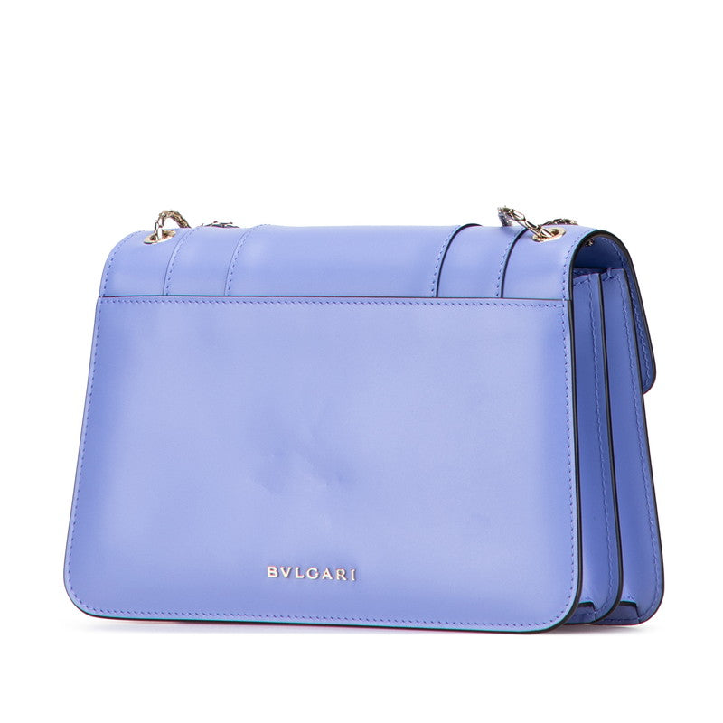 ブルガリ セルペンティ フォーエバー チェーン ショルダーバッグ パープル系 レザー レディース BVLGARI 【中古】