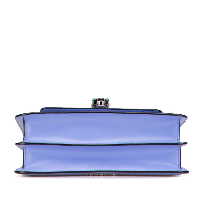 ブルガリ セルペンティ フォーエバー チェーン ショルダーバッグ パープル系 レザー レディース BVLGARI 【中古】