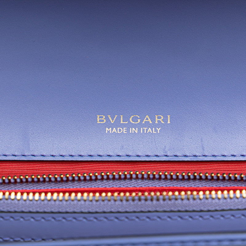 ブルガリ セルペンティ フォーエバー チェーン ショルダーバッグ パープル系 レザー レディース BVLGARI 【中古】