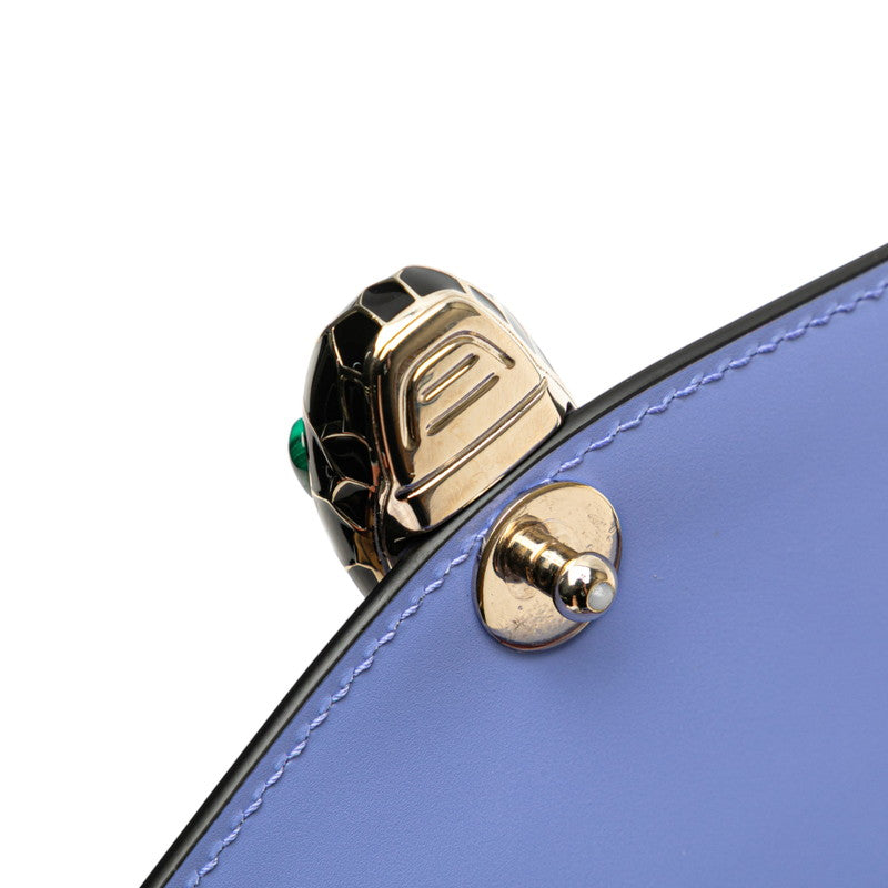ブルガリ セルペンティ フォーエバー チェーン ショルダーバッグ パープル系 レザー レディース BVLGARI 【中古】