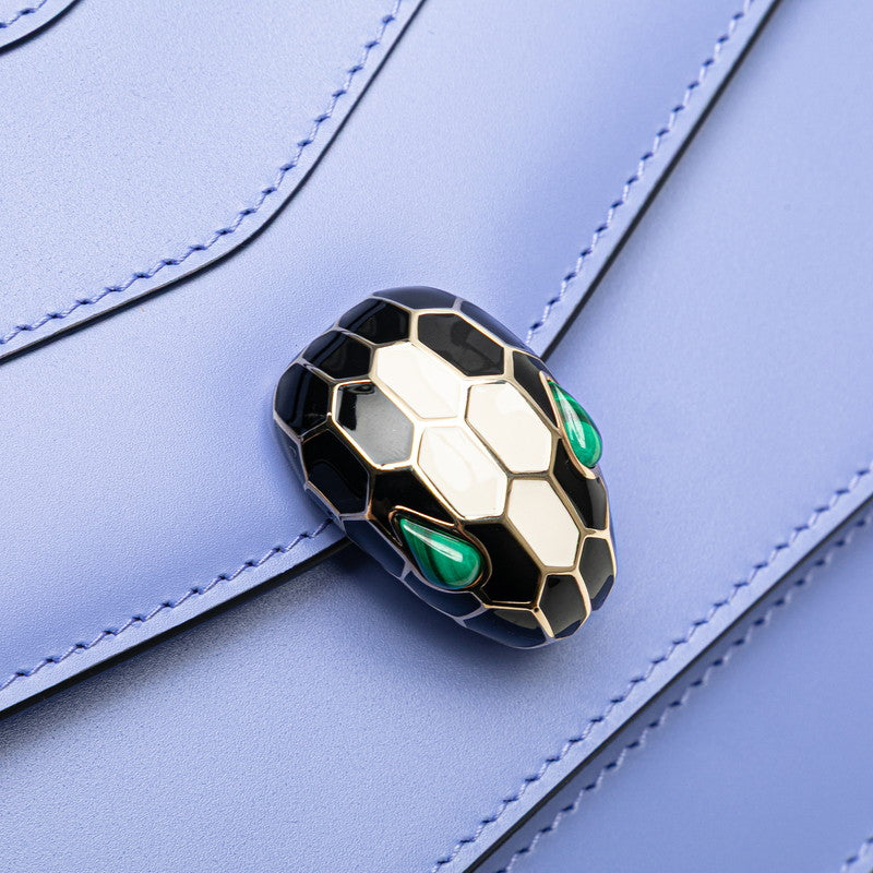 ブルガリ セルペンティ フォーエバー チェーン ショルダーバッグ パープル系 レザー レディース BVLGARI 【中古】