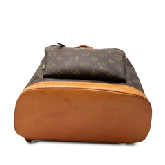 ルイ ヴィトン モノグラム モンスリ GM リュック・デイパック M51135 ブラウン PVC レザー レディース LOUIS VUITTON 【中古】
