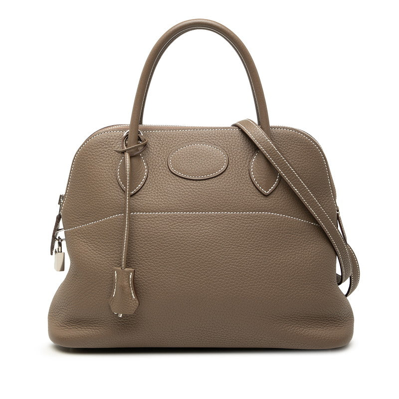 エルメス ボリード31 ハンドバッグ ショルダーバッグ 2WAY エトゥープ グレージュ シルバー金具 トリヨンクレマンス レディース HERMES 【中古】